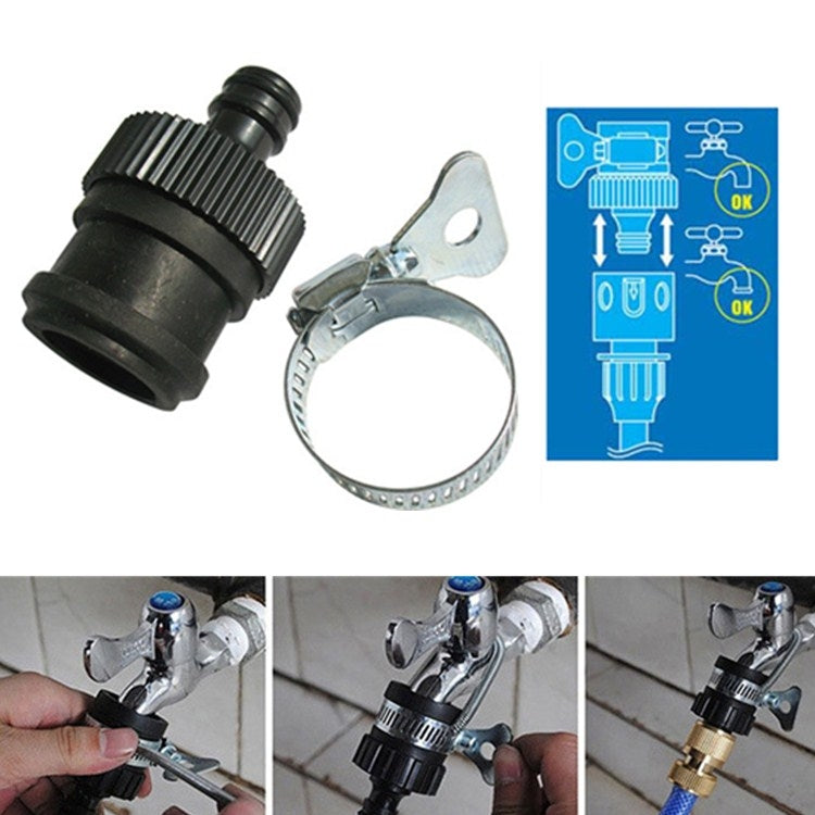 2 PCS Faucet Nipple Universal Joint Car Wash Water Gun Garden Clamp Joint