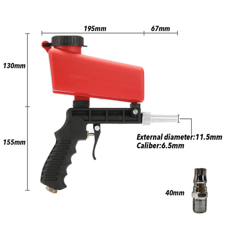 Portable Manual Sandblaster Air Pump Derusting Spraying Tool