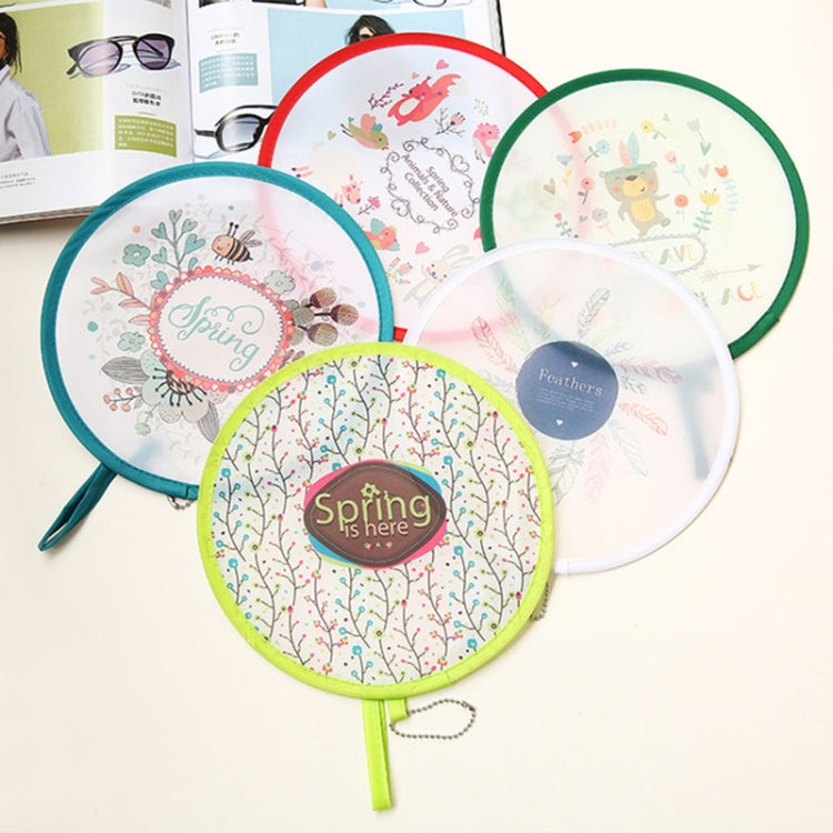 Summer Folding Fan Children Portable Mini Cartoon Round Hand Fan
