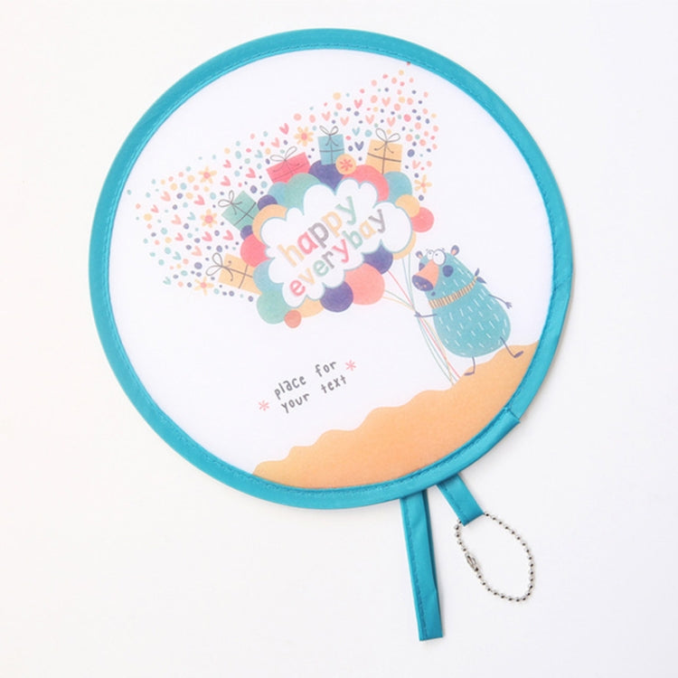 Summer Folding Fan Children Portable Mini Cartoon Round Hand Fan