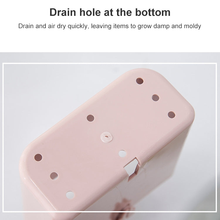 Bathroom Rack Wall-mounted Suction Cup Free Punch Storage Box Washstand Toothbrush Toothpaste Rack