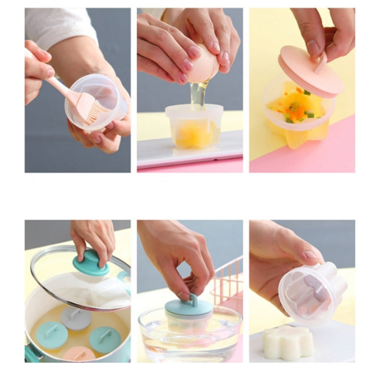 4 in 1 Home Creative Kitchen Steaming Egg Set with Oil Brush