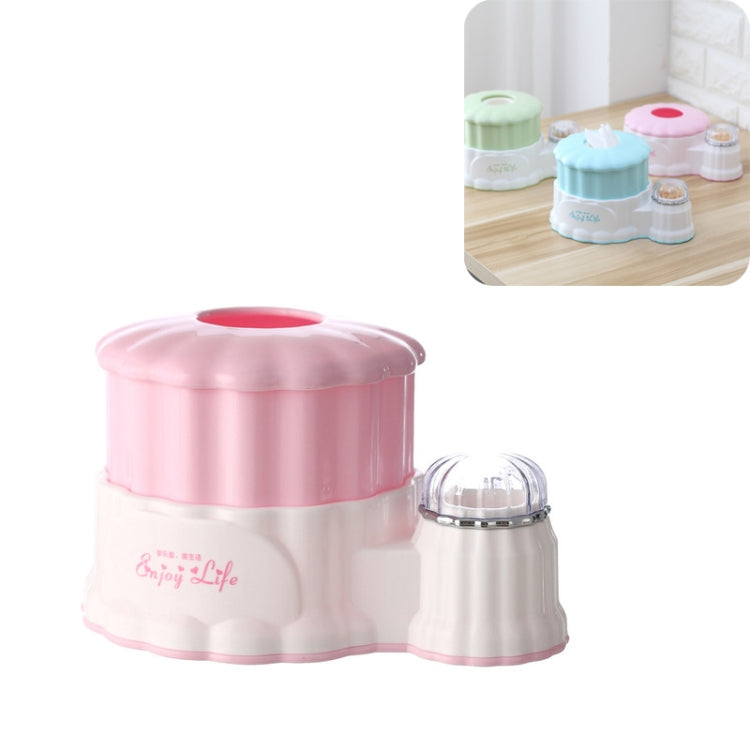 Living Room Round Plastic Retractable Tissue Box Household Multi-functional Drawer Box with Toothpick Box
