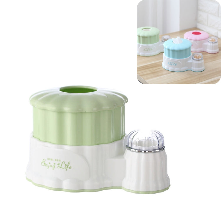 Living Room Round Plastic Retractable Tissue Box Household Multi-functional Drawer Box with Toothpick Box