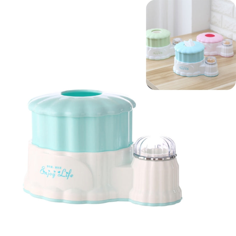 Living Room Round Plastic Retractable Tissue Box Household Multi-functional Drawer Box with Toothpick Box