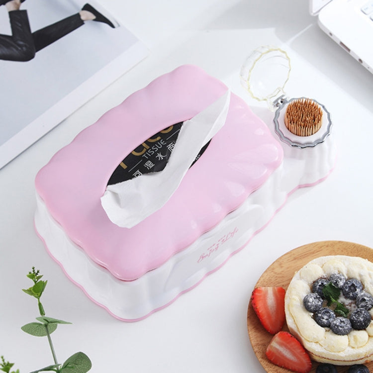 Living Room Plastic Retractable Tissue Box Household Multi-function Drawer Box with Toothpick Box