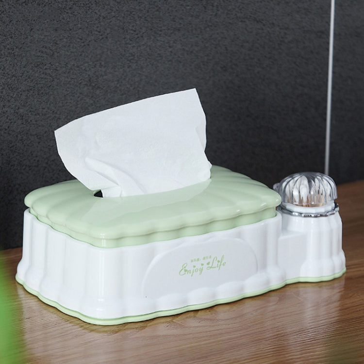 Living Room Plastic Retractable Tissue Box Household Multi-function Drawer Box with Toothpick Box