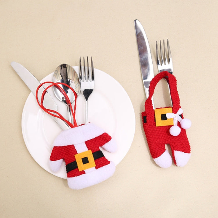 Christmas Table Decoration Christmas Small Clothes Pants Cutlery Cover