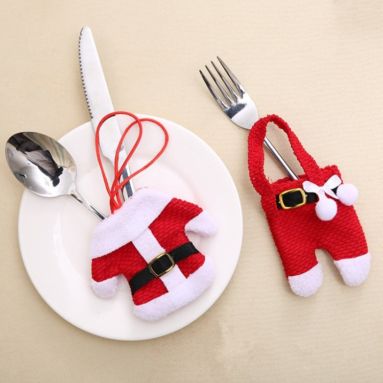 Christmas Table Decoration Christmas Small Clothes Pants Cutlery Cover