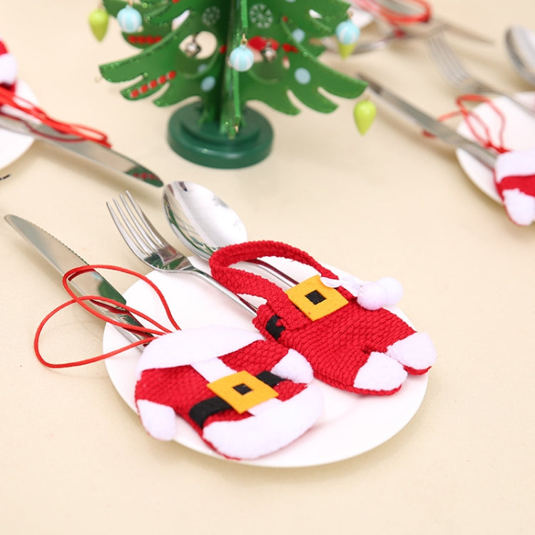 Christmas Table Decoration Christmas Small Clothes Pants Cutlery Cover