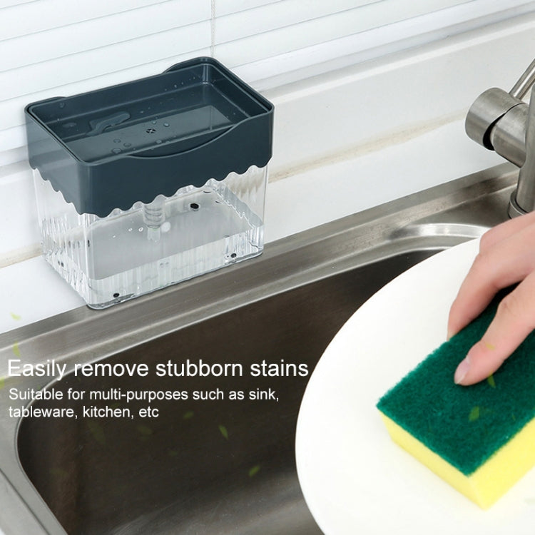 Cleaning Cloth Dishwashing Brush Liquid Box Kitchen Brush Detergent Mixer Press Plastic Soap Box