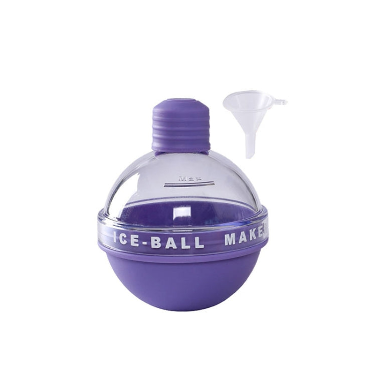 2PCS Home Whiskey Bulb Ice Ball Ice Cube Silicone Mold With Funnel