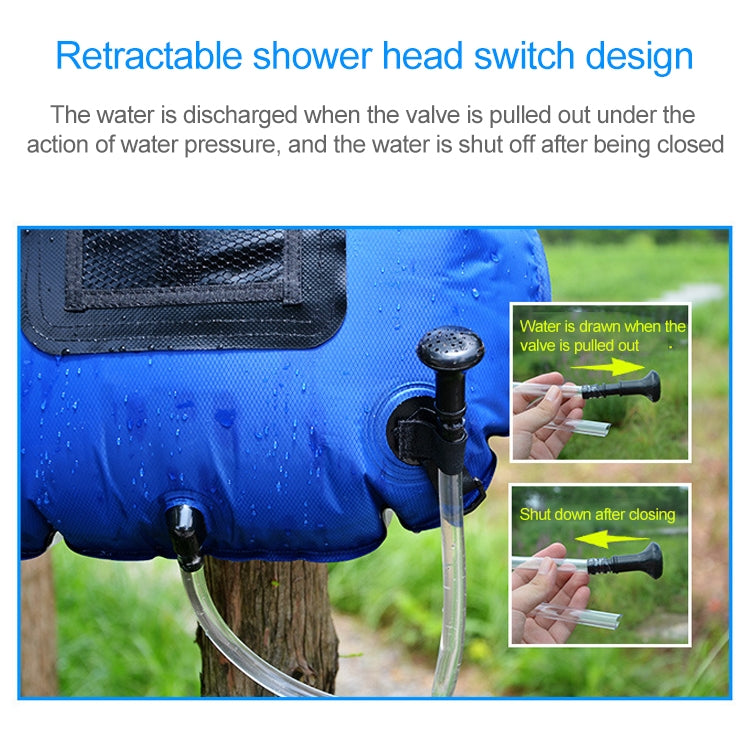 20L Solar Bath Bag Outdoor Self Driving Camping  Hot Water Bottle Portable Outdoor  Bath Water Storage Bag
