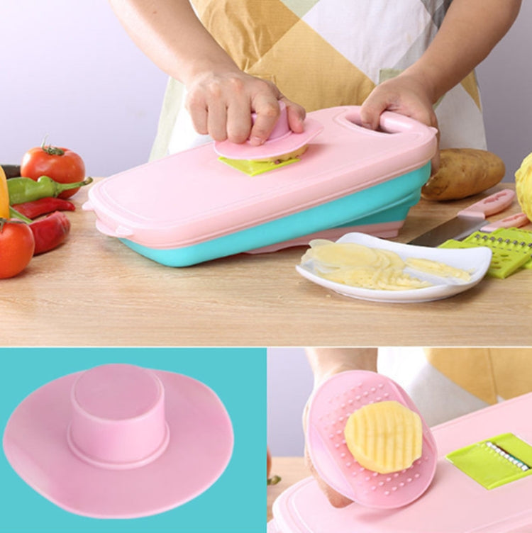 9 in 1 Folding Cutting Board Plastic Multi Function Household Cutting Board Kitchen Antibacterial Mildew Cutting Board Cutting Knife Set