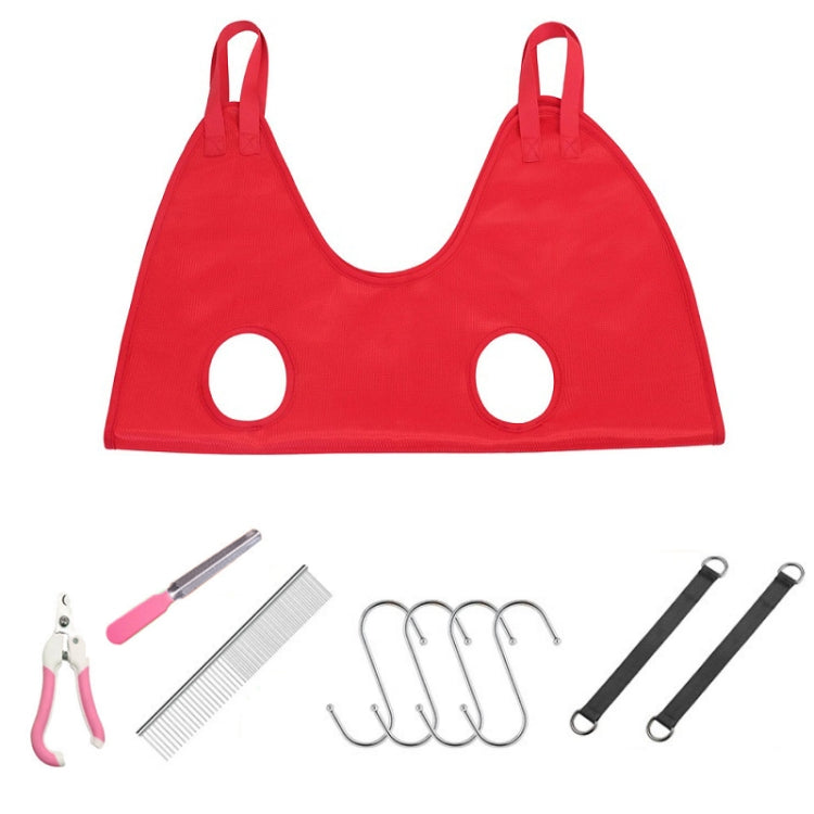 Small & Medium Pet Grooming Polyester Hanging Hammock With Trimming Tool