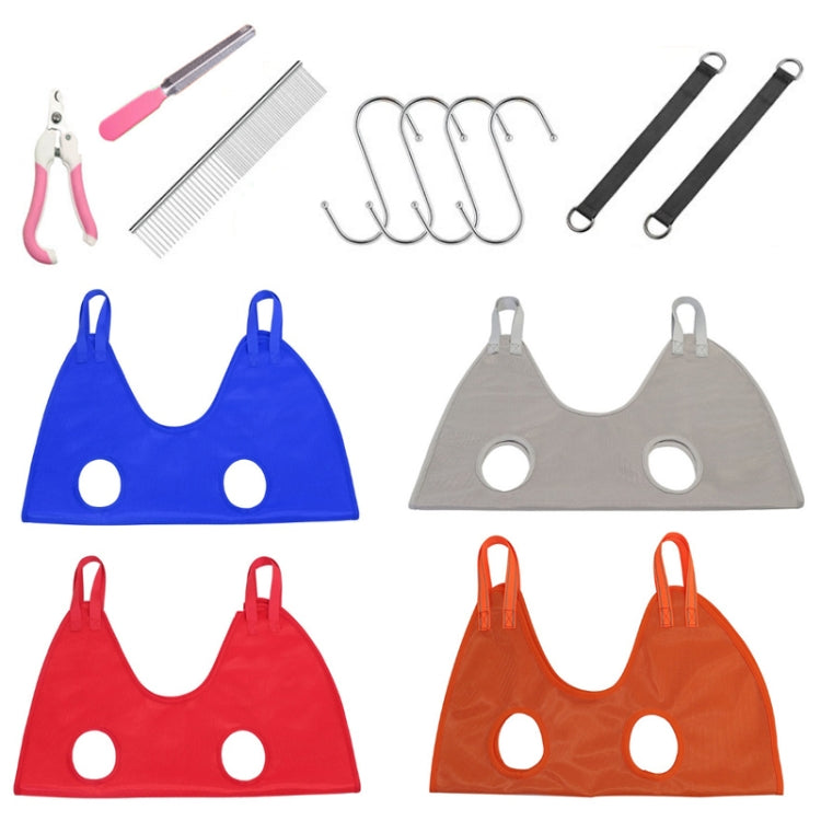 Small & Medium Pet Grooming Polyester Hanging Hammock With Trimming Tool