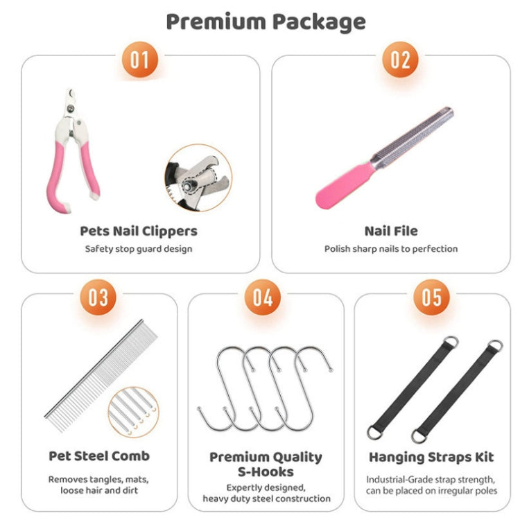 Small & Medium Pet Grooming Polyester Hanging Hammock With Trimming Tool