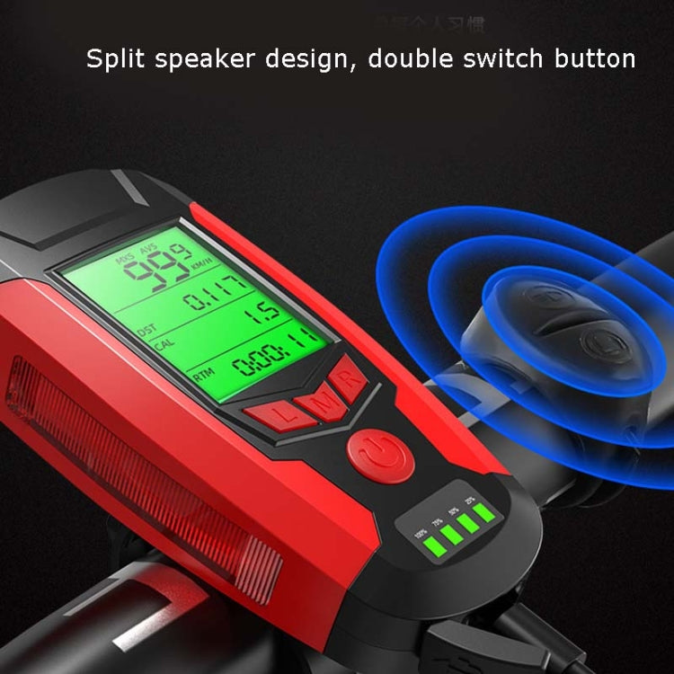 Front Light (With Fog Light) & Horn & Speedometer  Multifunctional Bicycle Mountain Bike Headlight