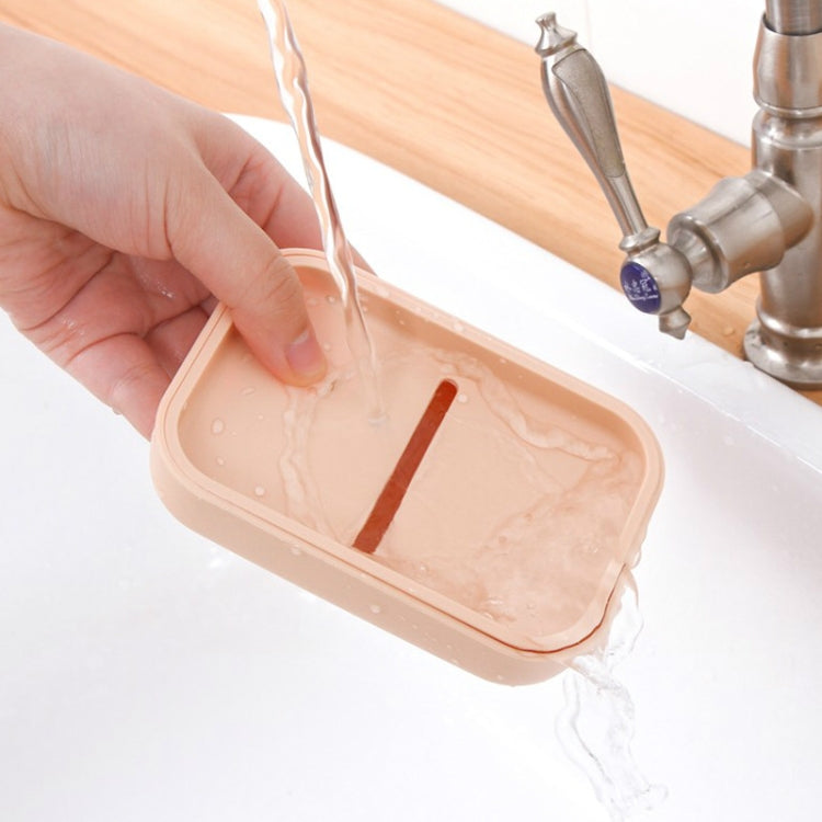 Double-layer Soap Box Portable Travel Soap Tray With Lid Draining, Random Color