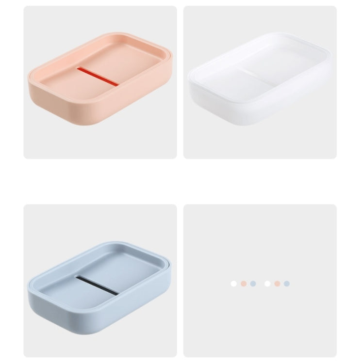 Double-layer Soap Box Portable Travel Soap Tray With Lid Draining, Random Color