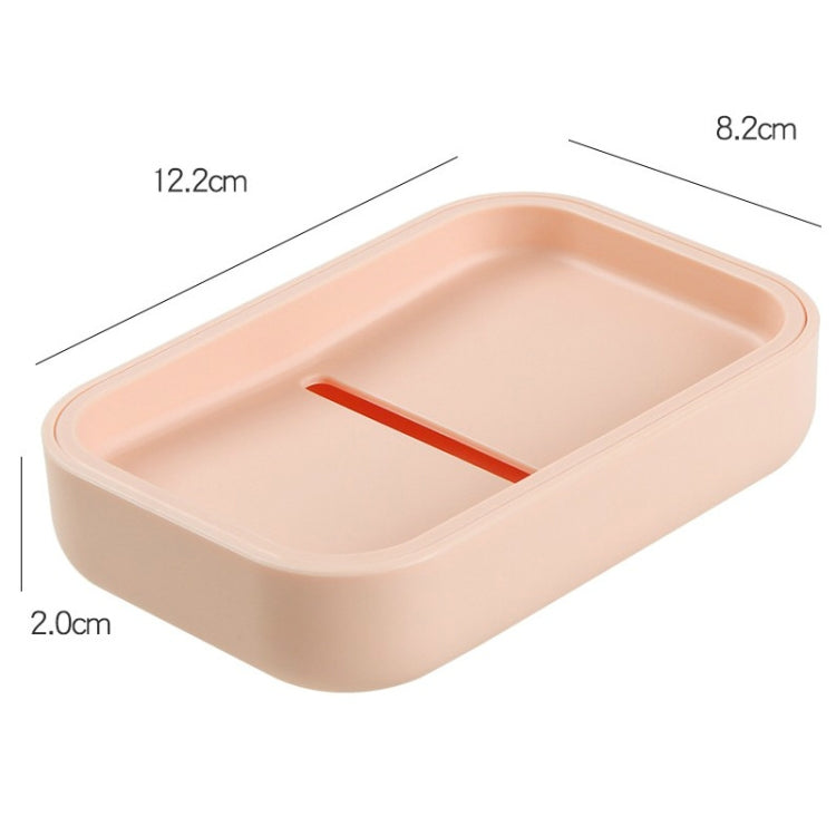 Double-layer Soap Box Portable Travel Soap Tray With Lid Draining, Random Color