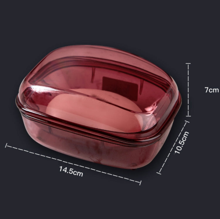 Bathroom Soap Box Transparent With Lid Drain Seal Travel Portable Double Layer Laundry Soap Box
