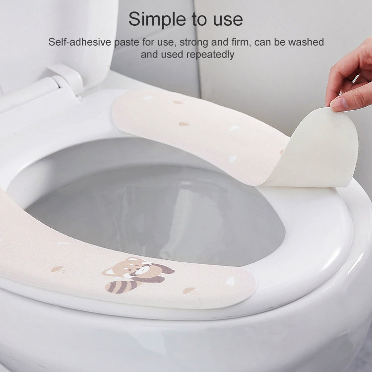 Household Paste Type Thickened Universal Toilet Seat Gasket Waterproof Toilet Seat, Random Pattern Delivery