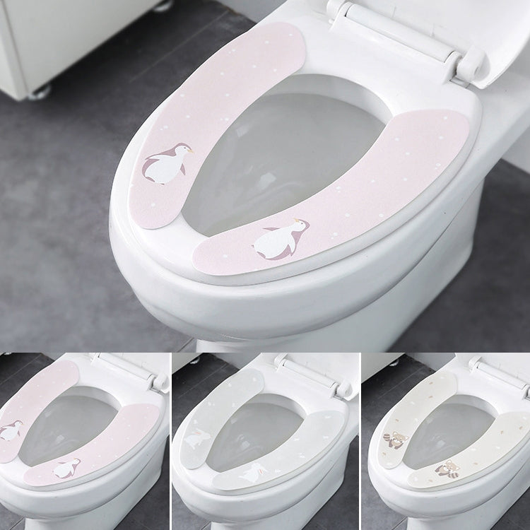 Household Paste Type Thickened Universal Toilet Seat Gasket Waterproof Toilet Seat, Random Pattern Delivery