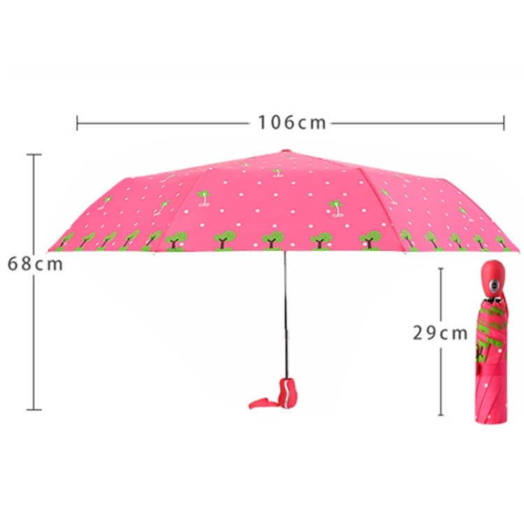 Creative Cute Cartoon Children Full Automatic Sun Umbrella Folding Vinyl Umbrella