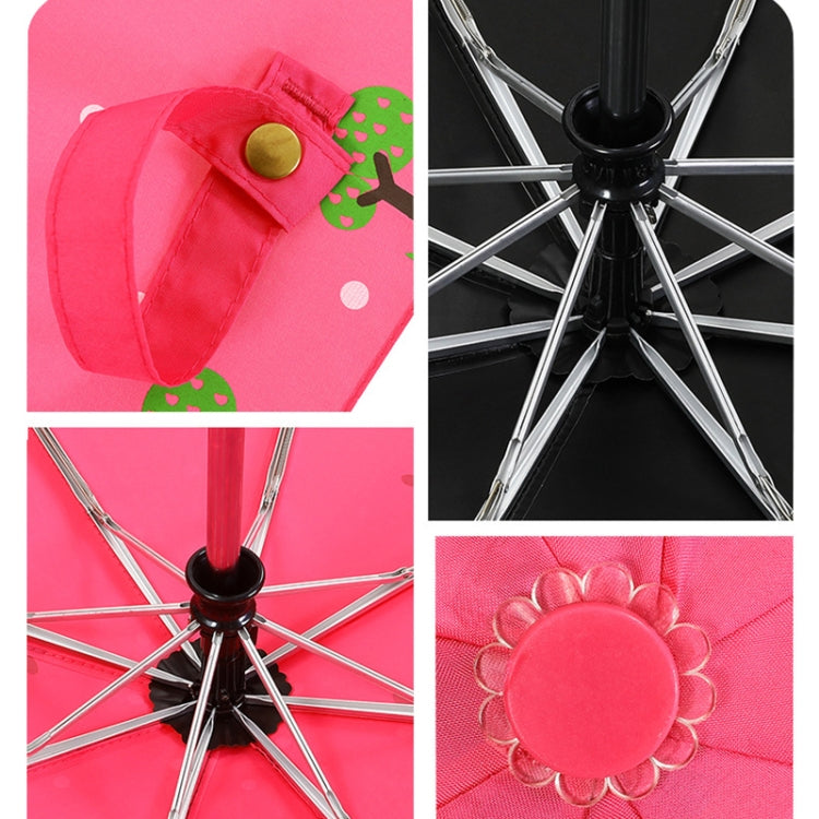 Creative Cute Cartoon Children Full Automatic Sun Umbrella Folding Vinyl Umbrella