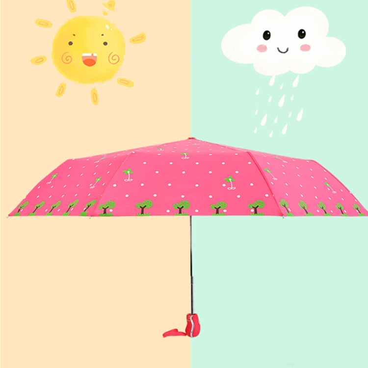 Creative Cute Cartoon Children Full Automatic Sun Umbrella Folding Vinyl Umbrella