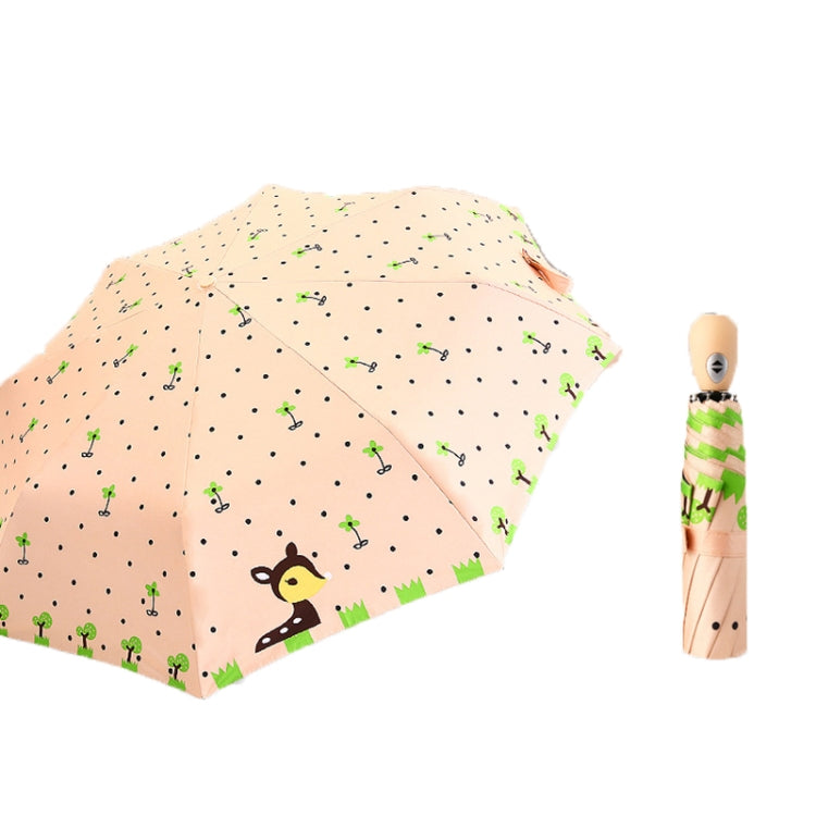 Creative Cute Cartoon Children Full Automatic Sun Umbrella Folding Vinyl Umbrella