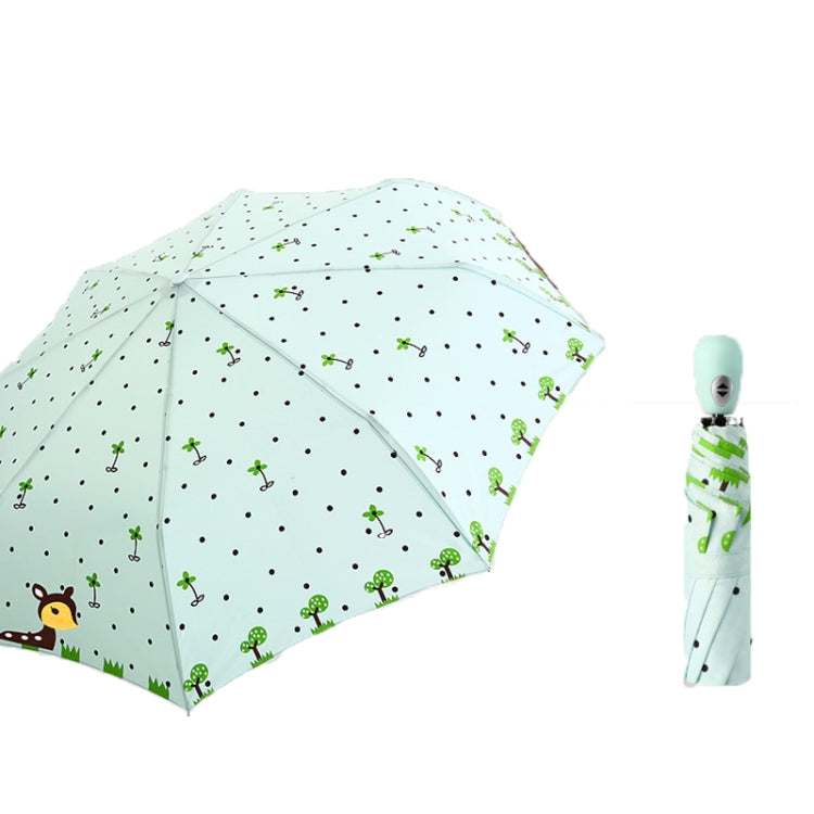 Creative Cute Cartoon Children Full Automatic Sun Umbrella Folding Vinyl Umbrella