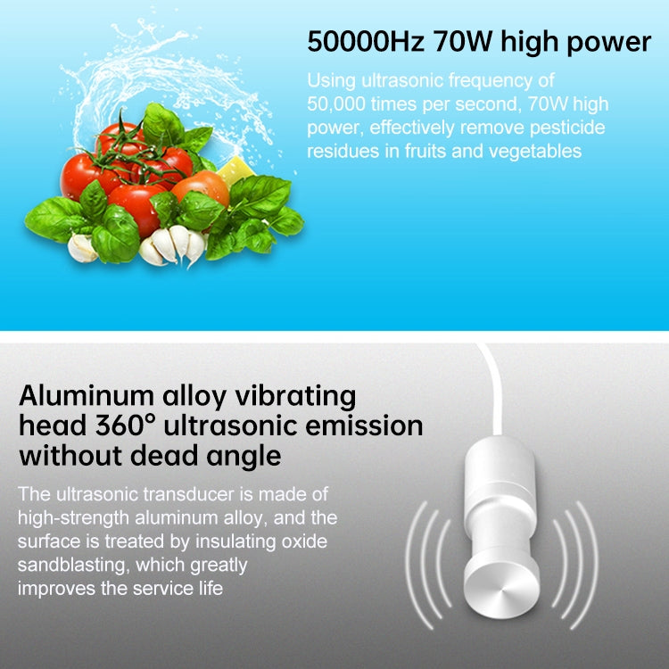 JeKen CE-9600 Household Ultrasonic Cleaner Vegetable Washing Glasses Watch Jewelry Cleaner