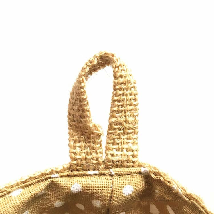 Cotton and Linen Cloth Art Flowerpot Small Sack Hanging Storage Basket