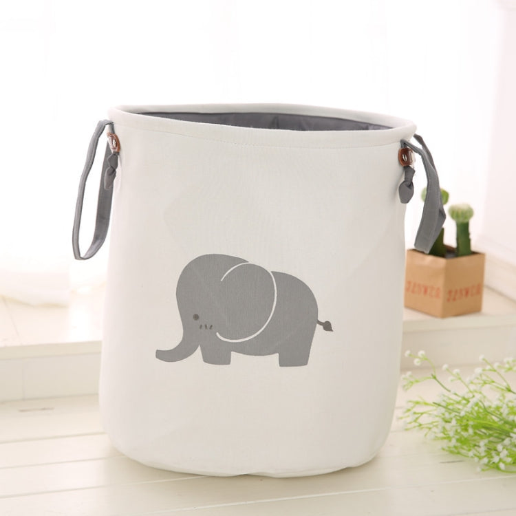 Fabric Round Dirty Clothes Bucket Home Children Toy Folding Storage Basket