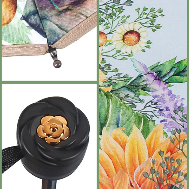 Sunflower Vinyl Sunscreen Double-layer Sunshade UV Umbrella Folding Rain and Sun Dual-purpose Umbrella