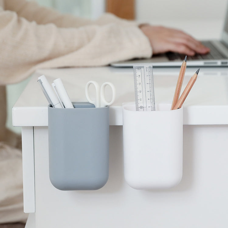 Sticky Pen Holder Desktop Can Hang Pen Case Office Stationery Storage And Sorting Box Random Colour