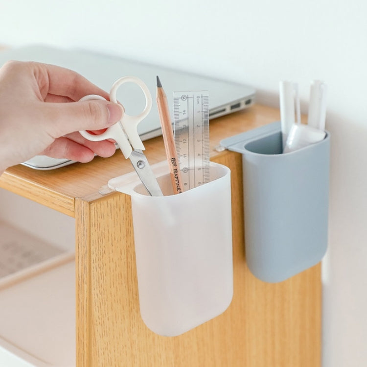 Sticky Pen Holder Desktop Can Hang Pen Case Office Stationery Storage And Sorting Box Random Colour