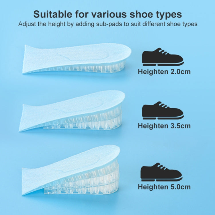 JF101 Invisible Transparent Silicone Heightening Pad Heel Heightening Insole Shock Absorption Half Pad