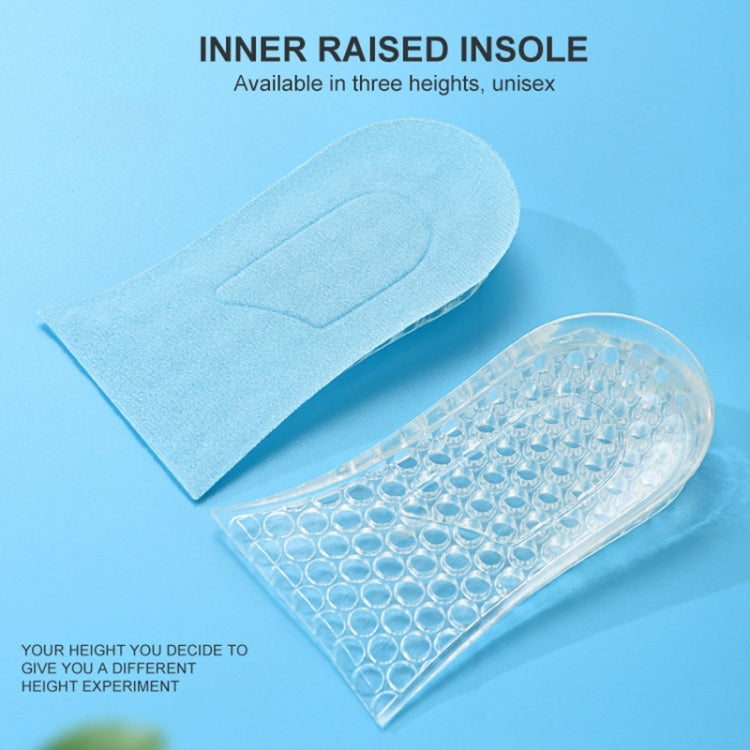 JF101 Invisible Transparent Silicone Heightening Pad Heel Heightening Insole Shock Absorption Half Pad