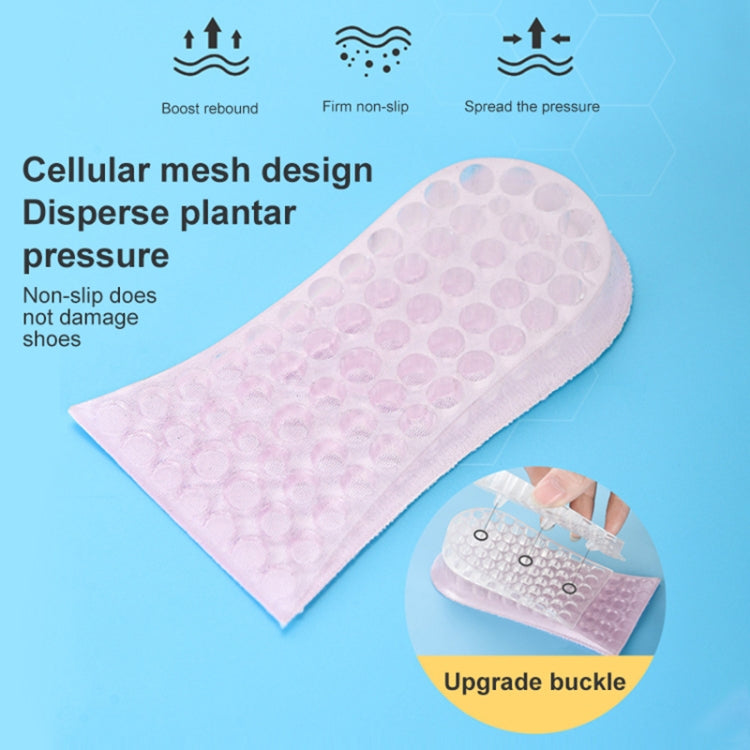 JF101 Invisible Transparent Silicone Heightening Pad Heel Heightening Insole Shock Absorption Half Pad