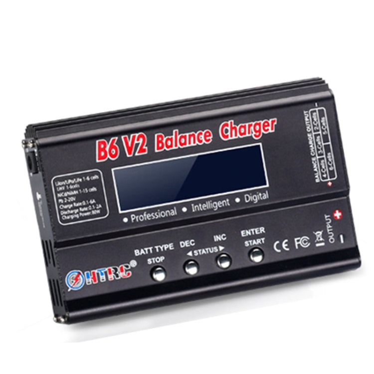 HTRC B6 V2 Balance Charger Intelligent Model Airplane Lithium Battery Charger,