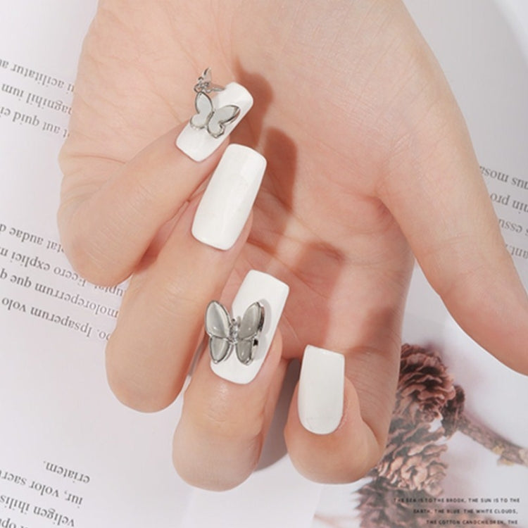 10 PCS Butterfly Nail Art Accessories Golden Three-dimensional Cat's Eye Butterfly Zircon DIY Nail Decoration Accessories