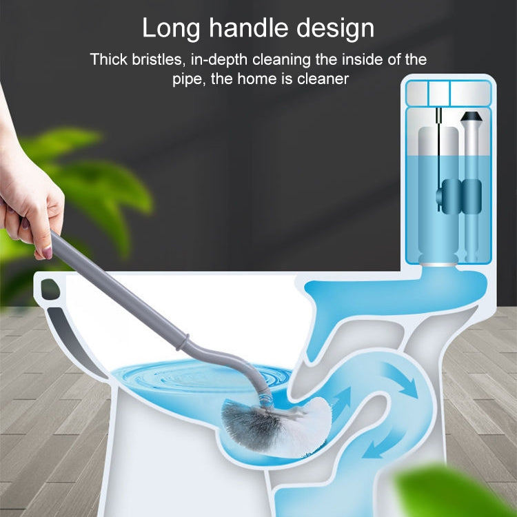 7 PCS Household Toilet Long Handle Toilet Brush Toilet Cleaning Brush