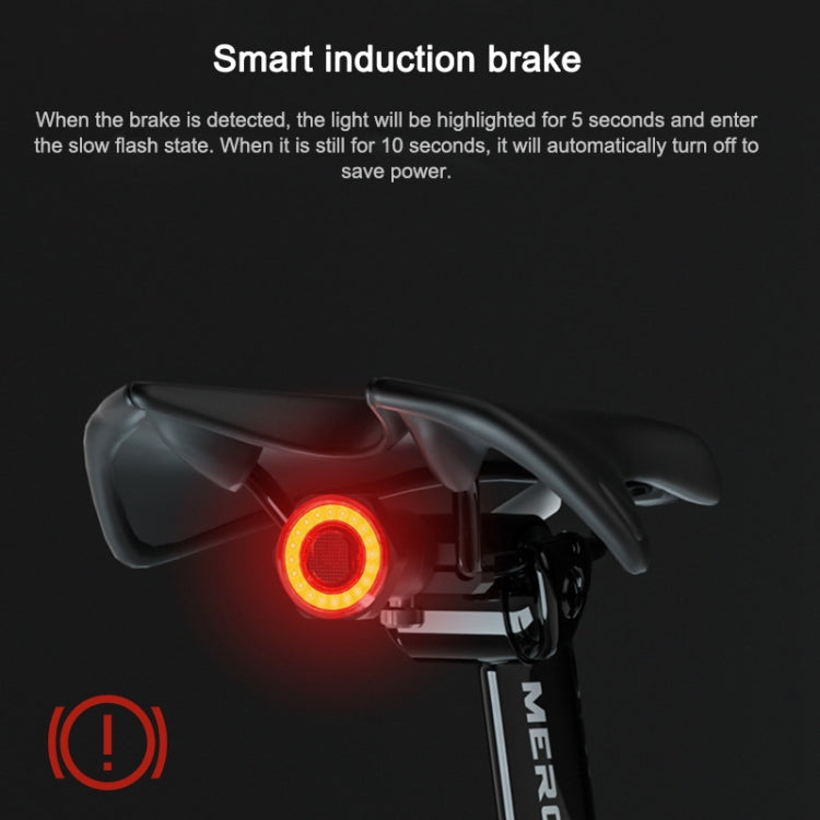 MEROCA MX2 Smart Sensor Brake Tail Light Mountain Bike Light USB Charging Road Bike Night Riding Tail Light