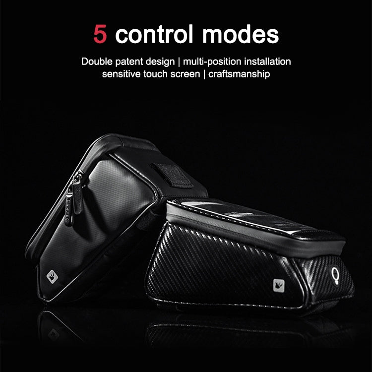 Rhinowalk Bicycle Front Tube Bag Waterproof Mobile Phone Touch Screen Multi-function Bicycle Handlebar Bag