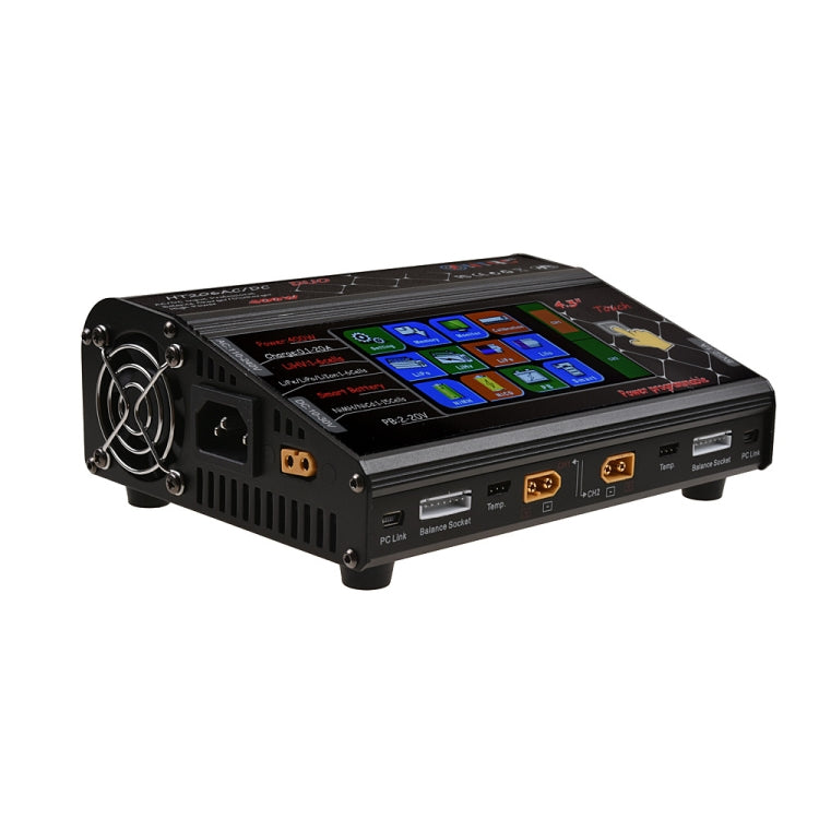 HTRC HT206AC/DC DUO 400W Large Color Screen Touch Dual-way Smart Balance Charger,