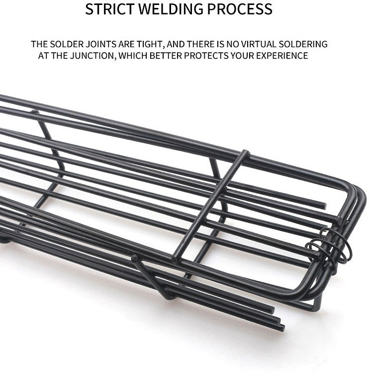 2 PCS Hot Dog Barbecue Cage Sausage Barbecue Clip Barbecue Clip Mesh Wooden Handle Barbecue Mesh Rack