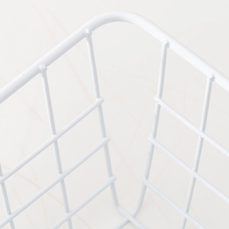 Wrought Iron Tabletop Snack Storage Box Sundries With Cloth Storage Basket